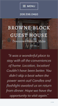 Mobile Screenshot of browneblockguesthouse.com