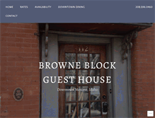 Tablet Screenshot of browneblockguesthouse.com